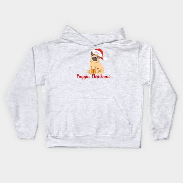 Merry Pugs Christmas, Christmas Shirt, Funny Xmas Tee Kids Hoodie by Sapfo